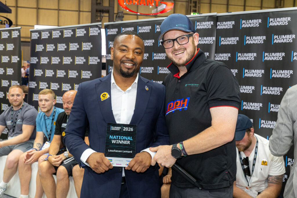Louchavan Lemard receiving the National Winner trophy at InstallerSHOW 2026
